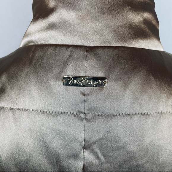 Lilly Pulitzer Gold Ruffled Jacket, Size 12 - Picture 9 of 16